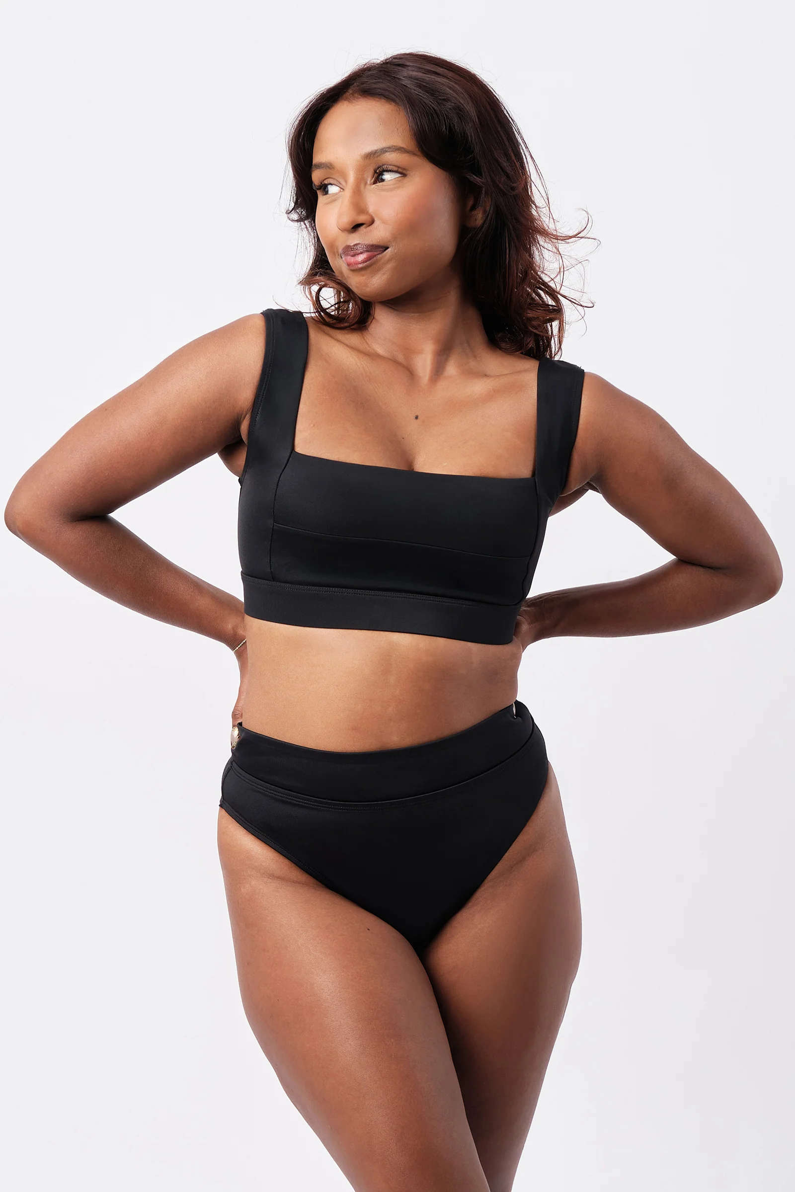 Classic Square Neck Bikini Bralette BLACK - Image 11