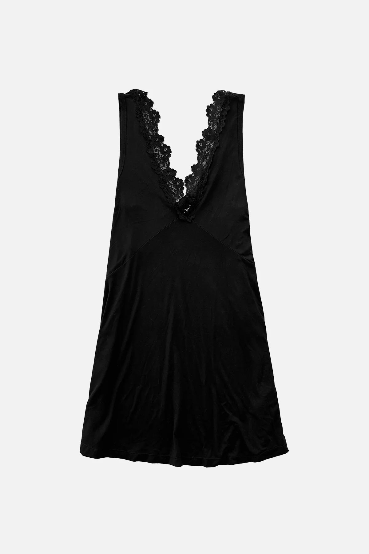 Lace Trim V-Neck Nightie BLACK - Image 10