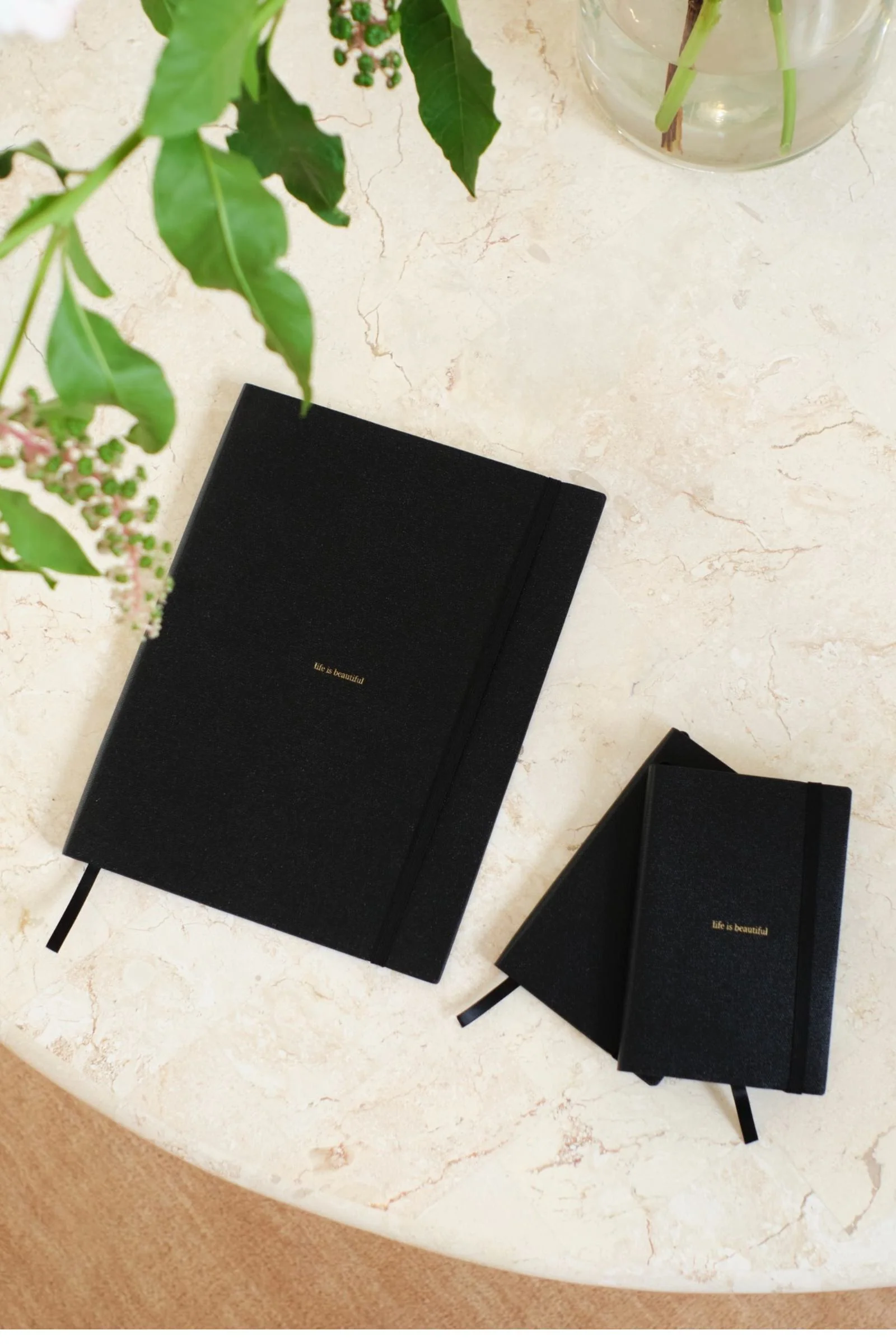 life is beautiful' Journal BLACK - Image 6