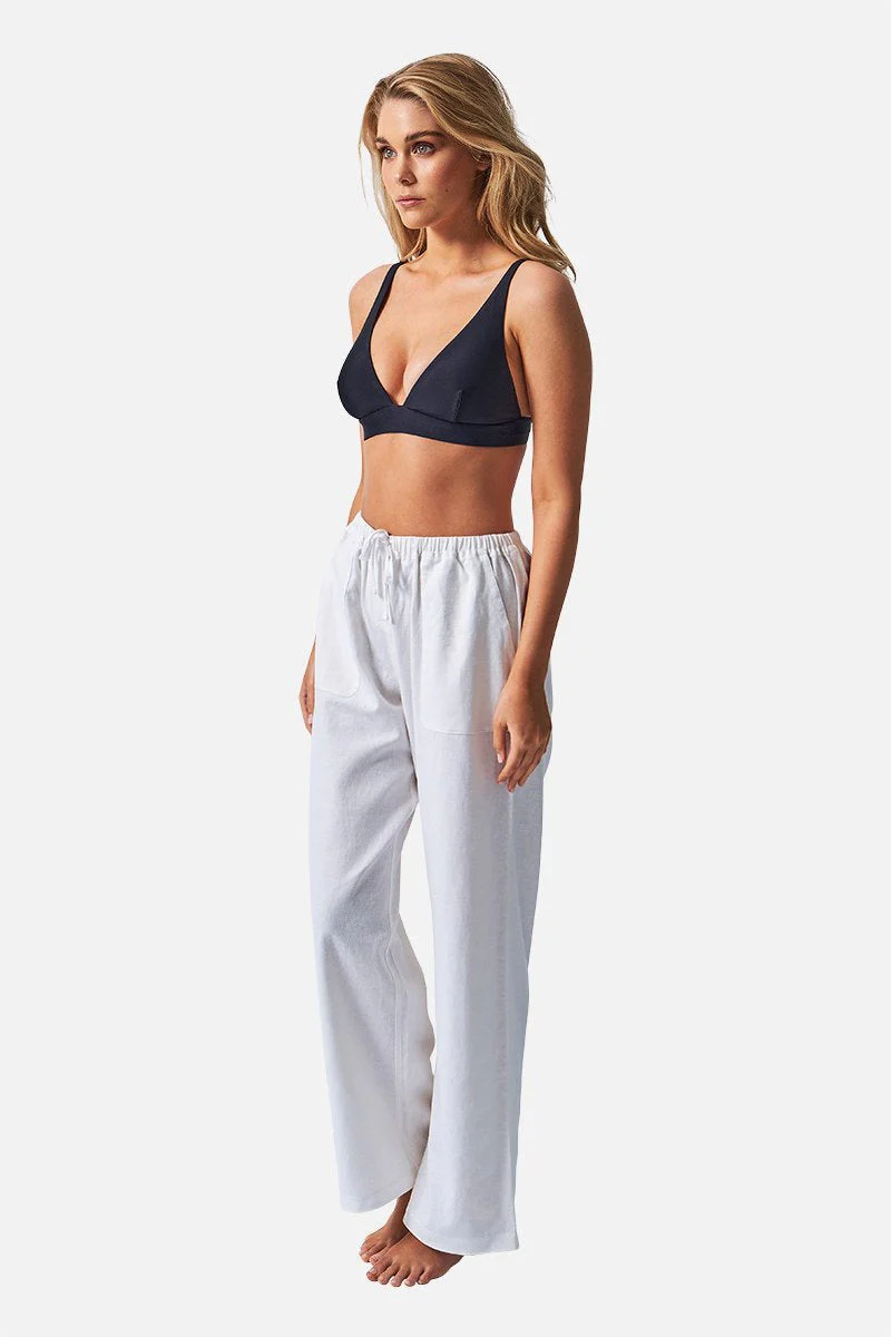 Linen Pants WHITE - Image 4