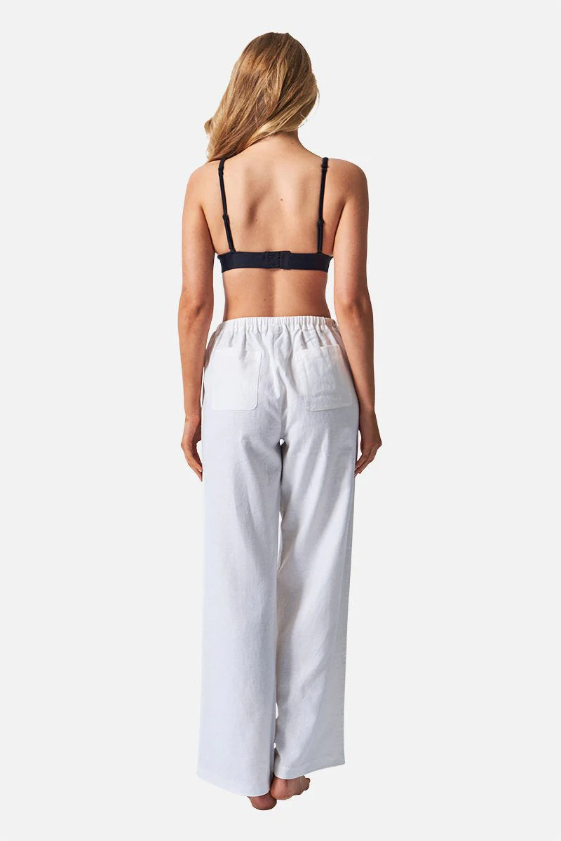 Linen Pants WHITE - Image 5