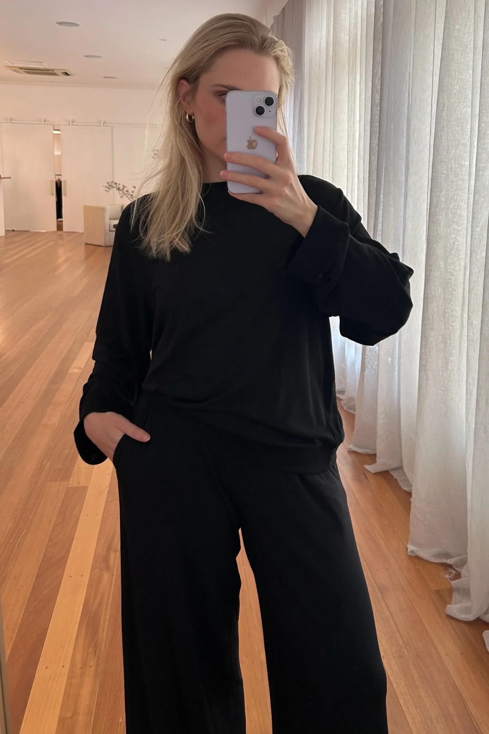 Lounge Full Length Pant BLACK - Image 7