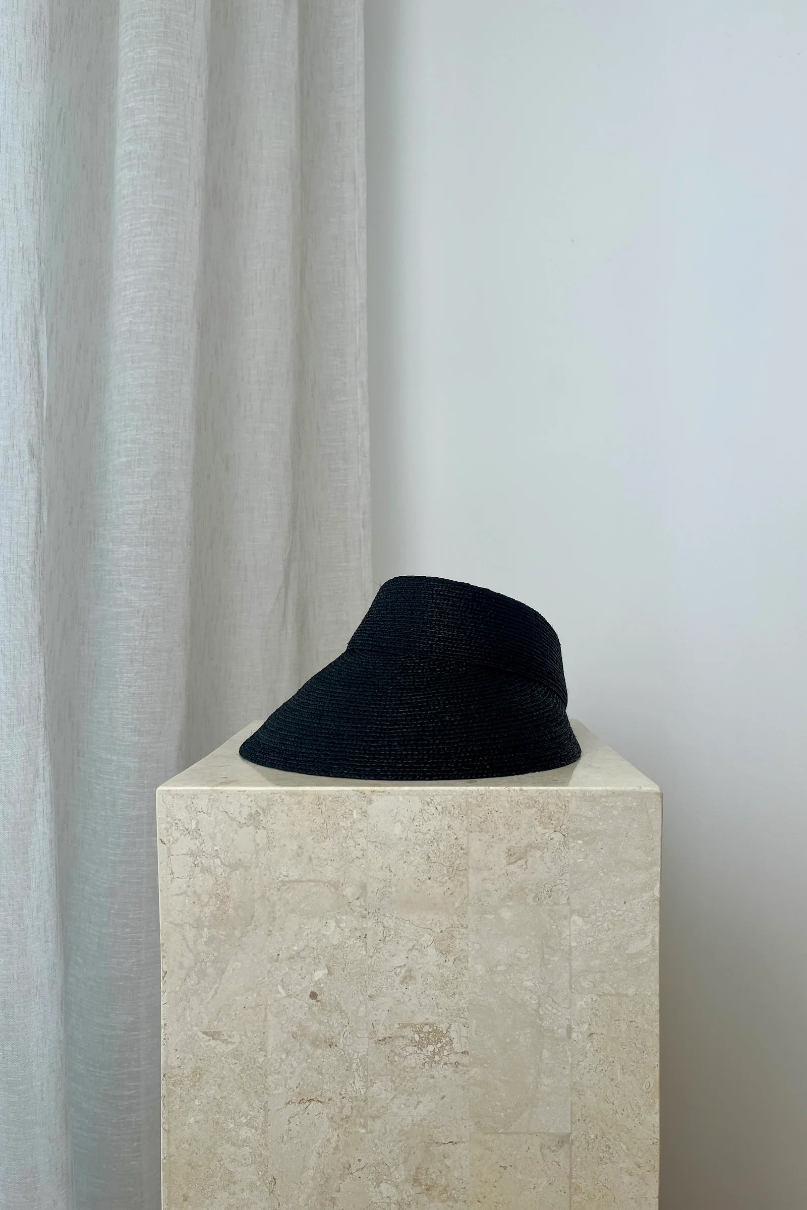 Madagascan Raffia Visor BLACK - Image 4