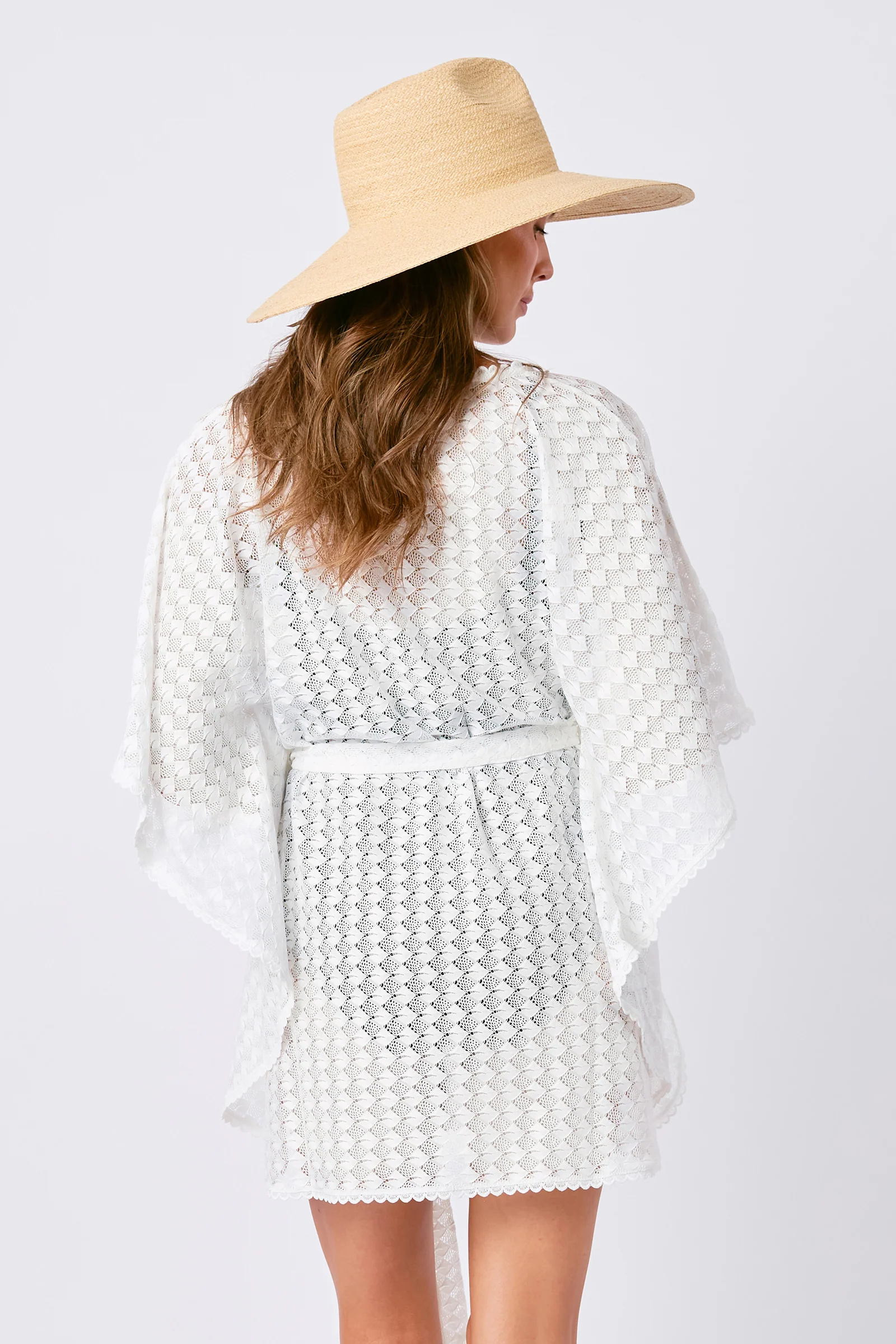 Madagascan Raffia Wide Brim Hat NATURAL - Image 8