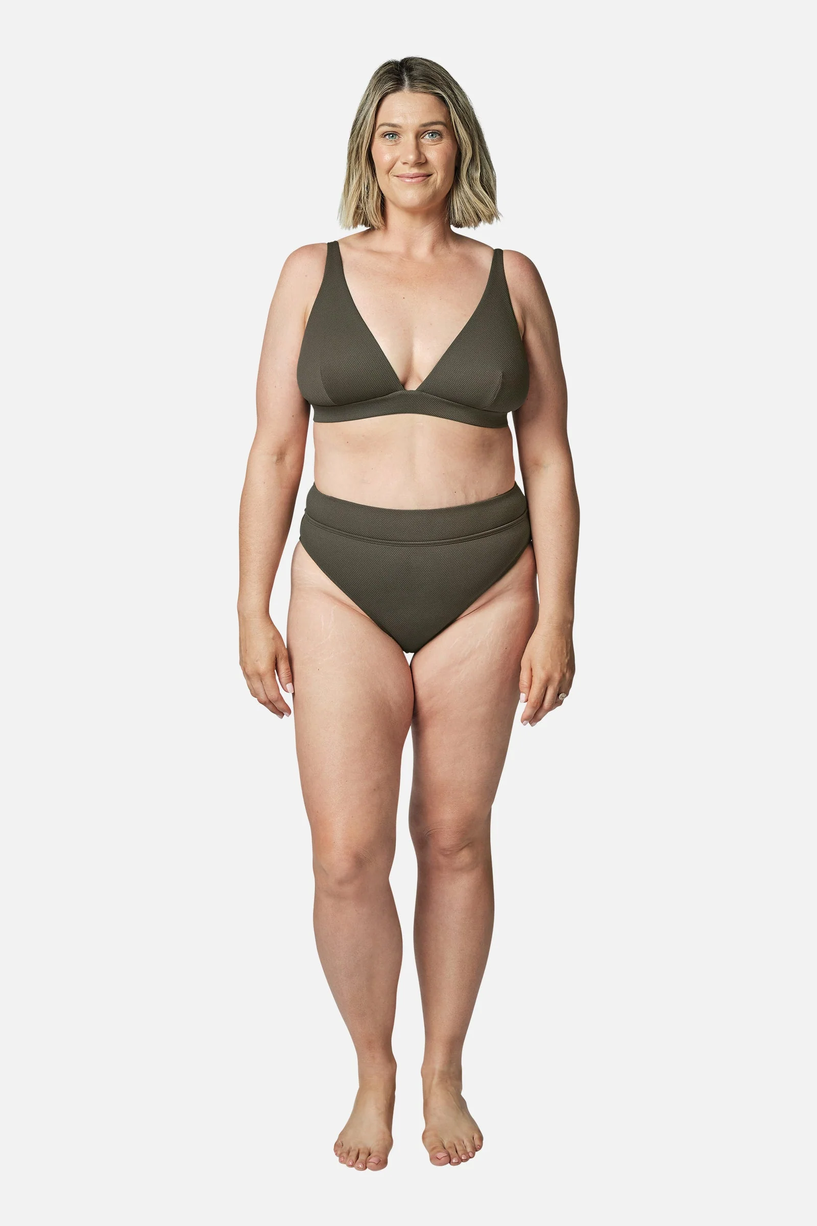 Never Say Never Bikini Bralette KHAKI TEXTURE - Image 4