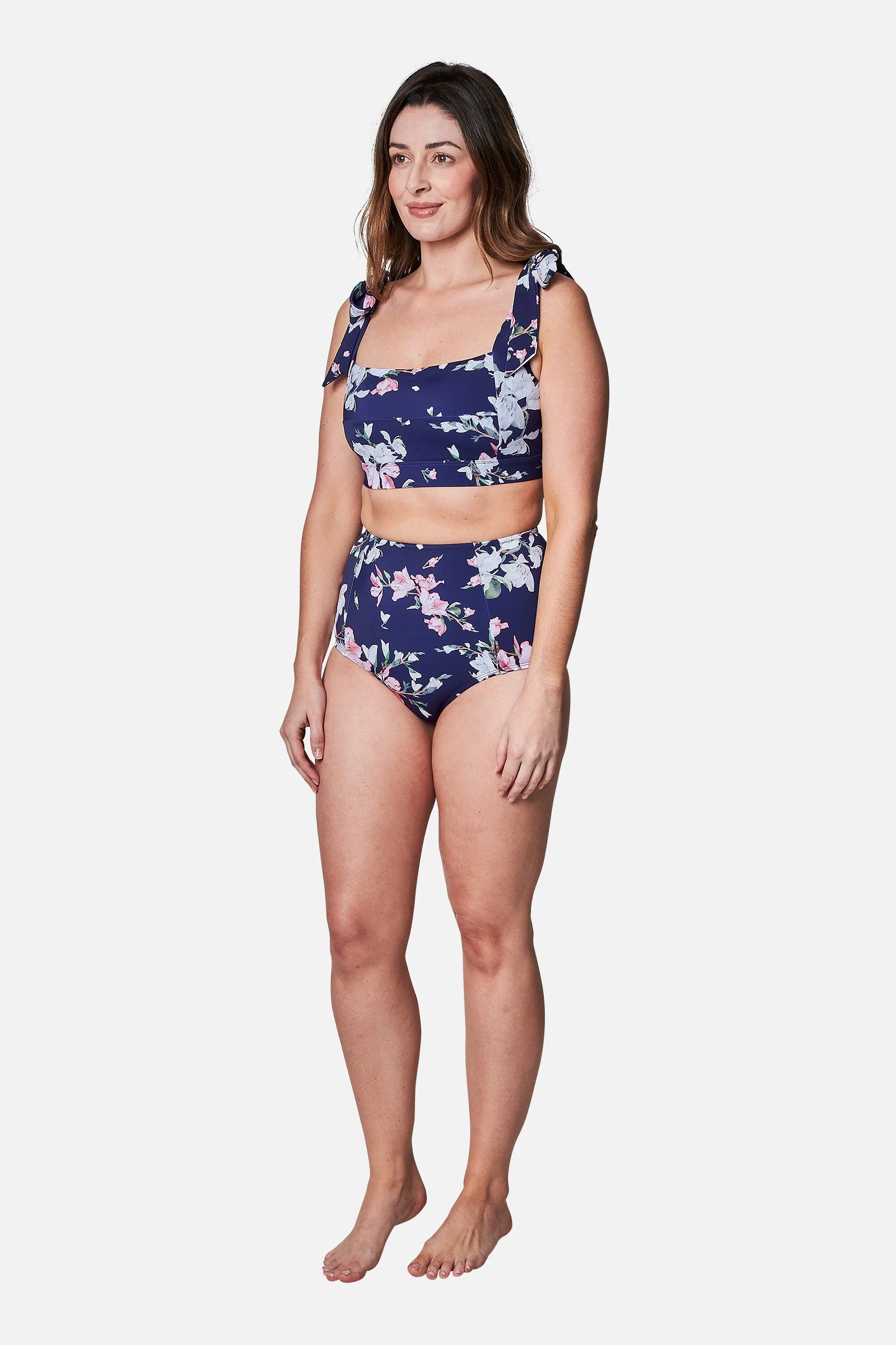 Never Say Never High-Waisted Bikini Bottom BAUHINIA NAVY - Image 7