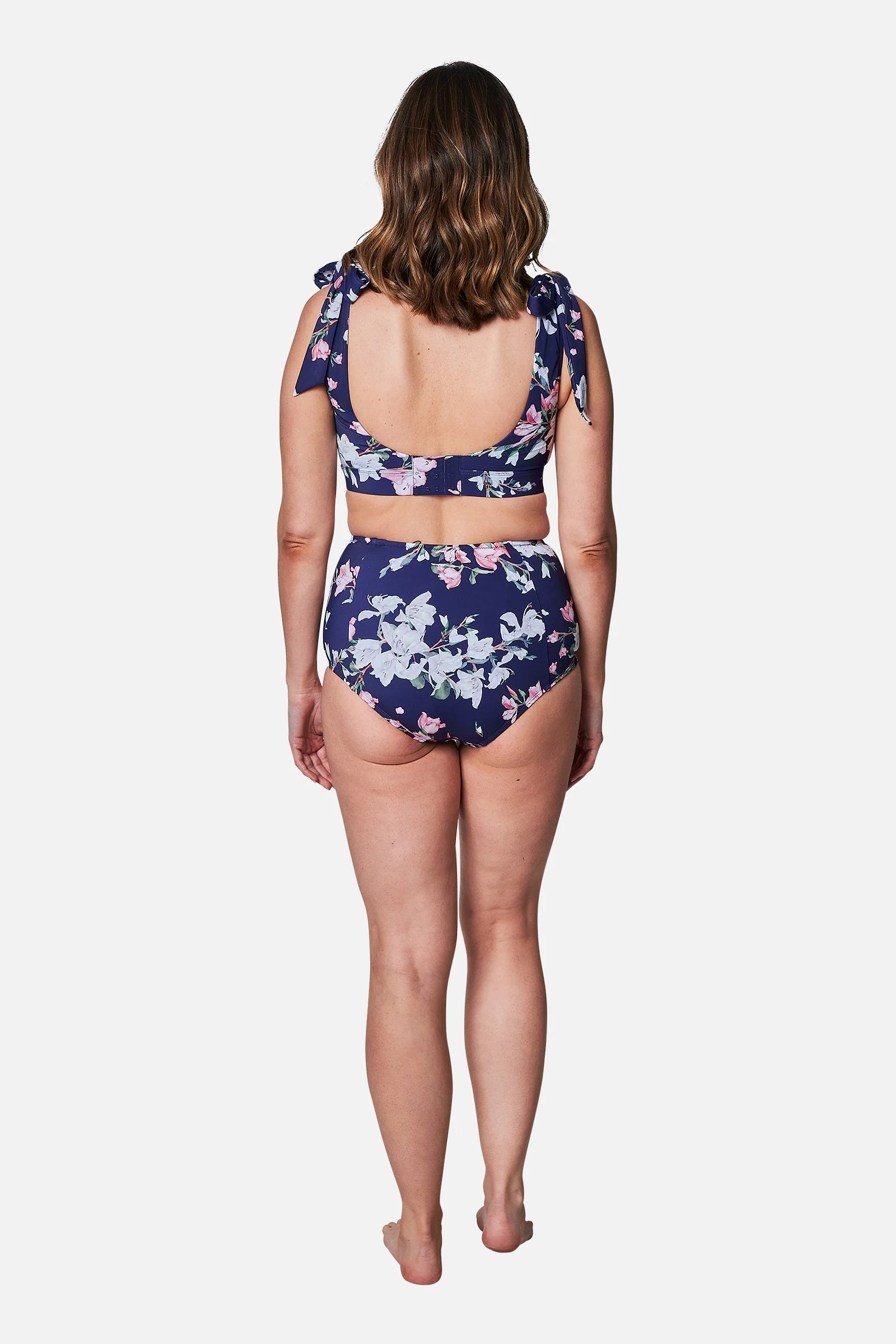 Never Say Never High-Waisted Bikini Bottom BAUHINIA NAVY - Image 8