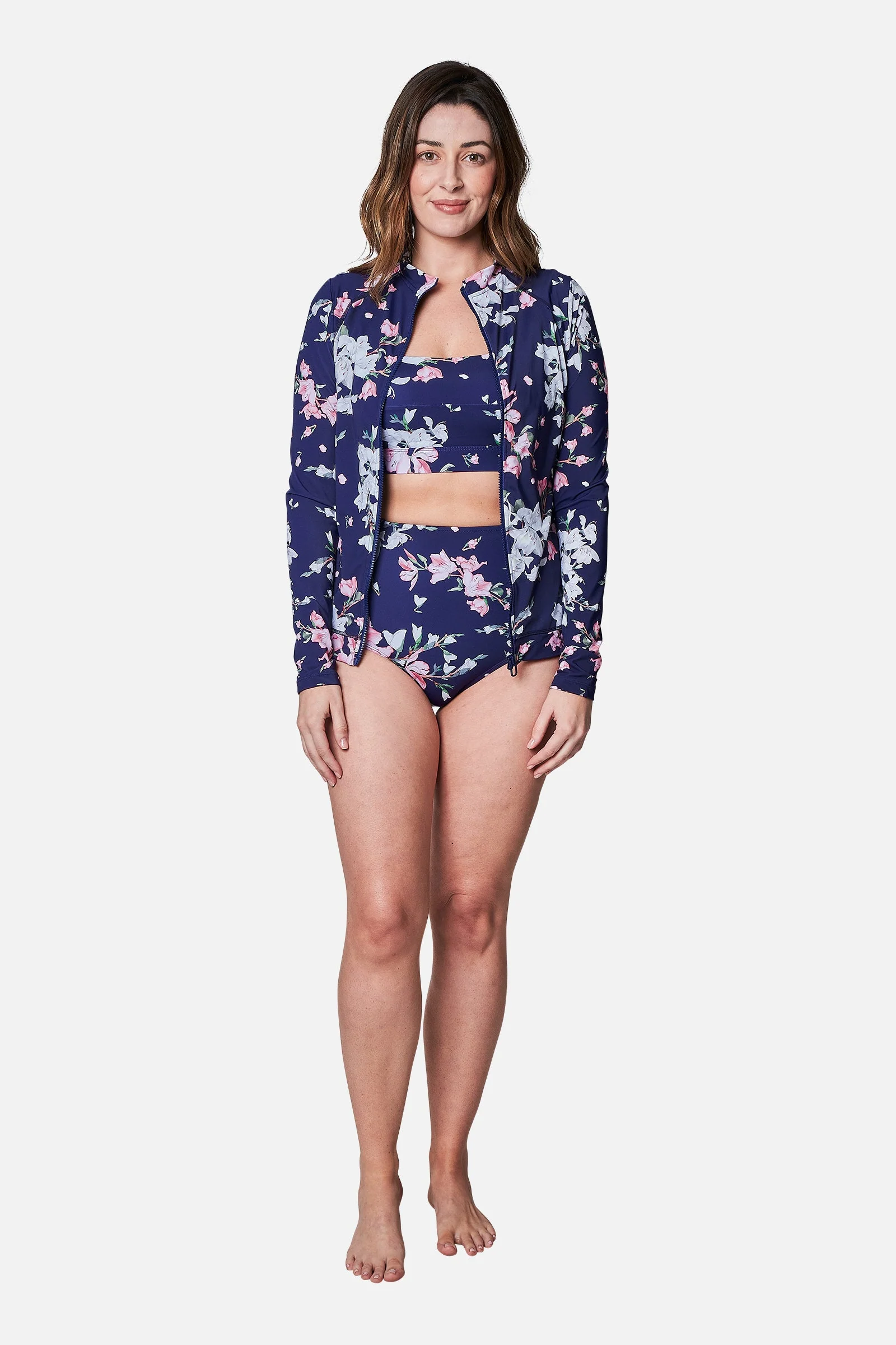 Never Say Never High-Waisted Bikini Bottom BAUHINIA NAVY - Image 9