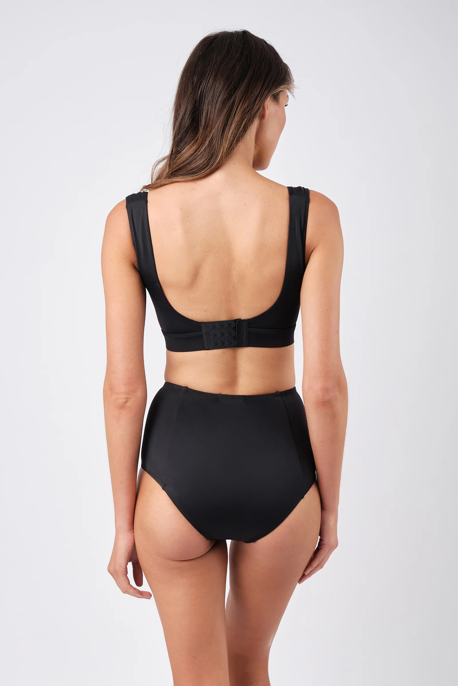 Never Say Never High-Waisted Bikini Bottom BLACK - Image 9