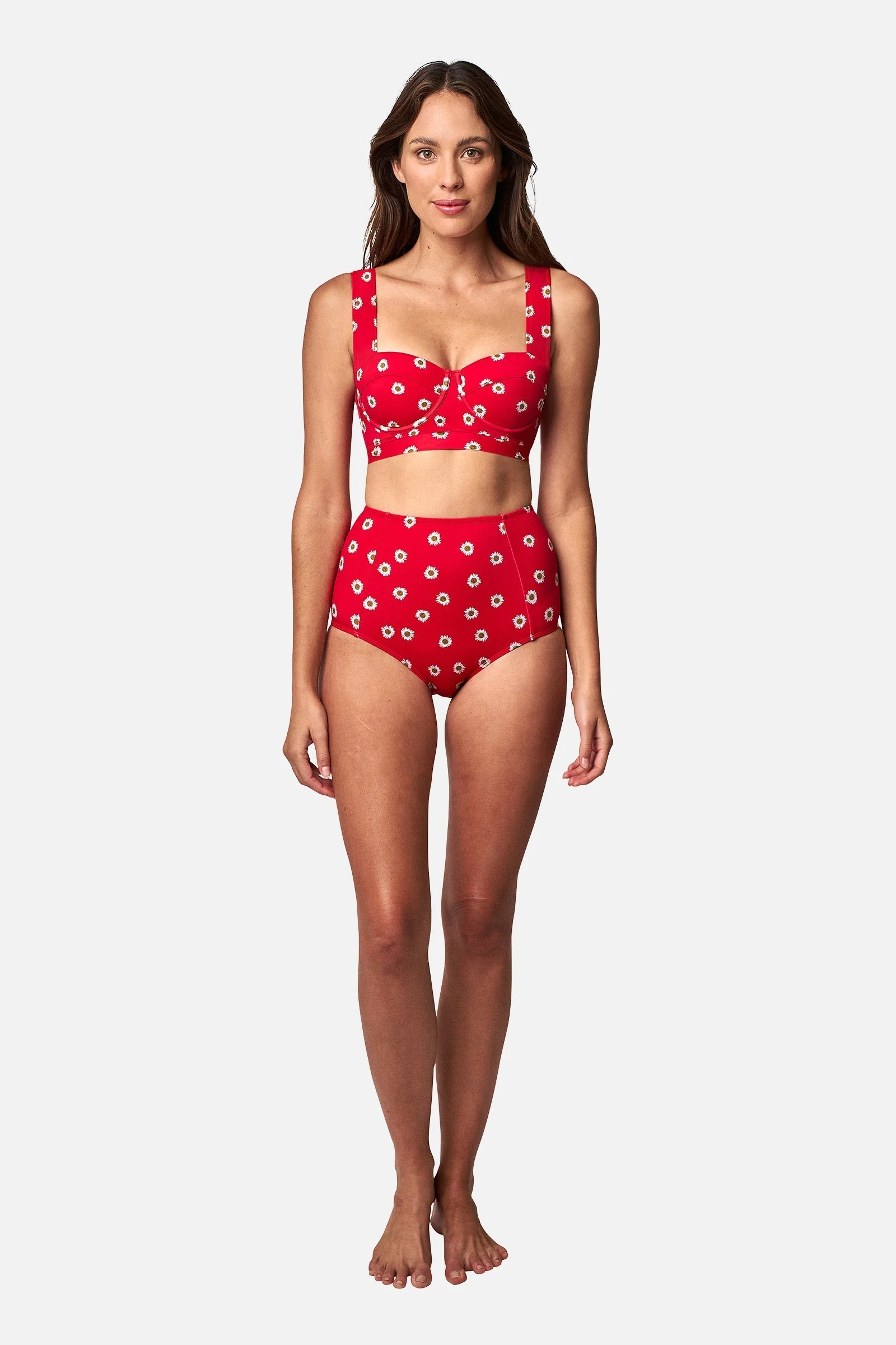 Never Say Never High-Waisted Bikini Bottom PAPER DAISY ROUGE - Image 2