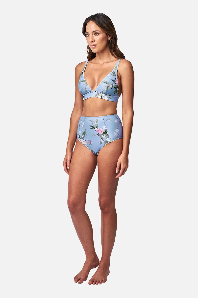 Never Say Never High-Waisted Bikini Bottom ROMANTIQUE BLUE - Image 3