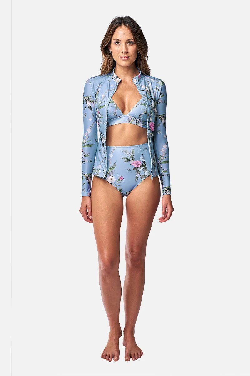 Never Say Never High-Waisted Bikini Bottom ROMANTIQUE BLUE - Image 5