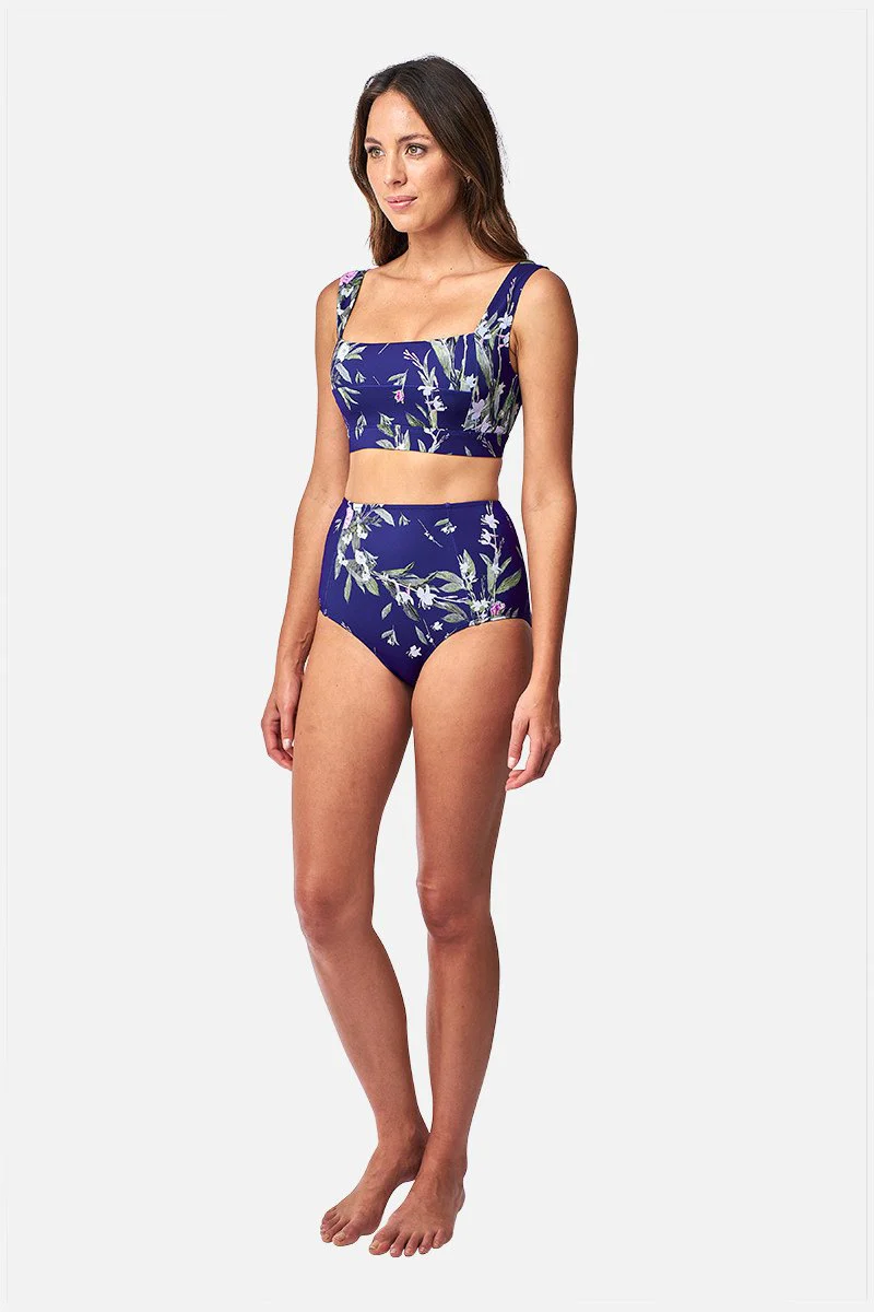 Never Say Never High-Waisted Bikini Bottom ROMANTIQUE NAVY - Image 11