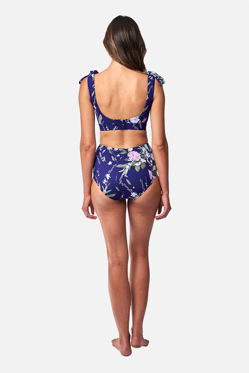 Never Say Never High-Waisted Bikini Bottom ROMANTIQUE NAVY - Image 12