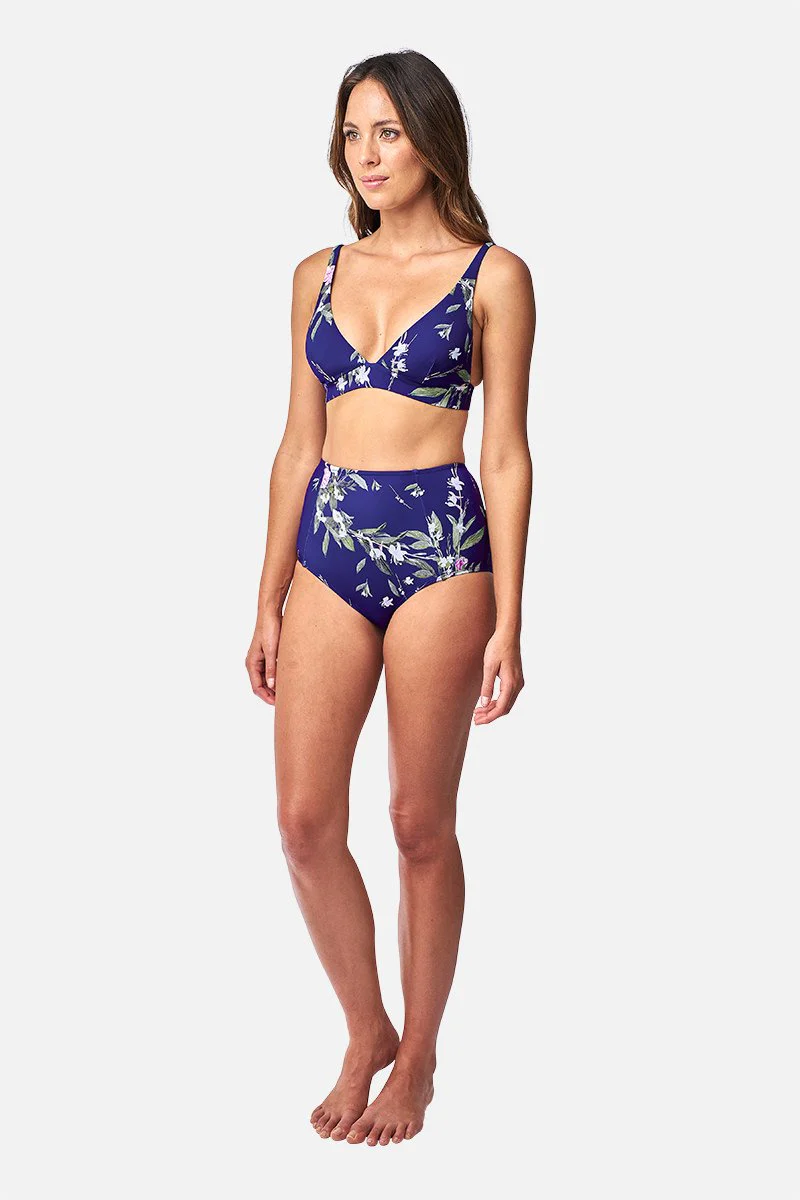 Never Say Never High-Waisted Bikini Bottom ROMANTIQUE NAVY - Image 4