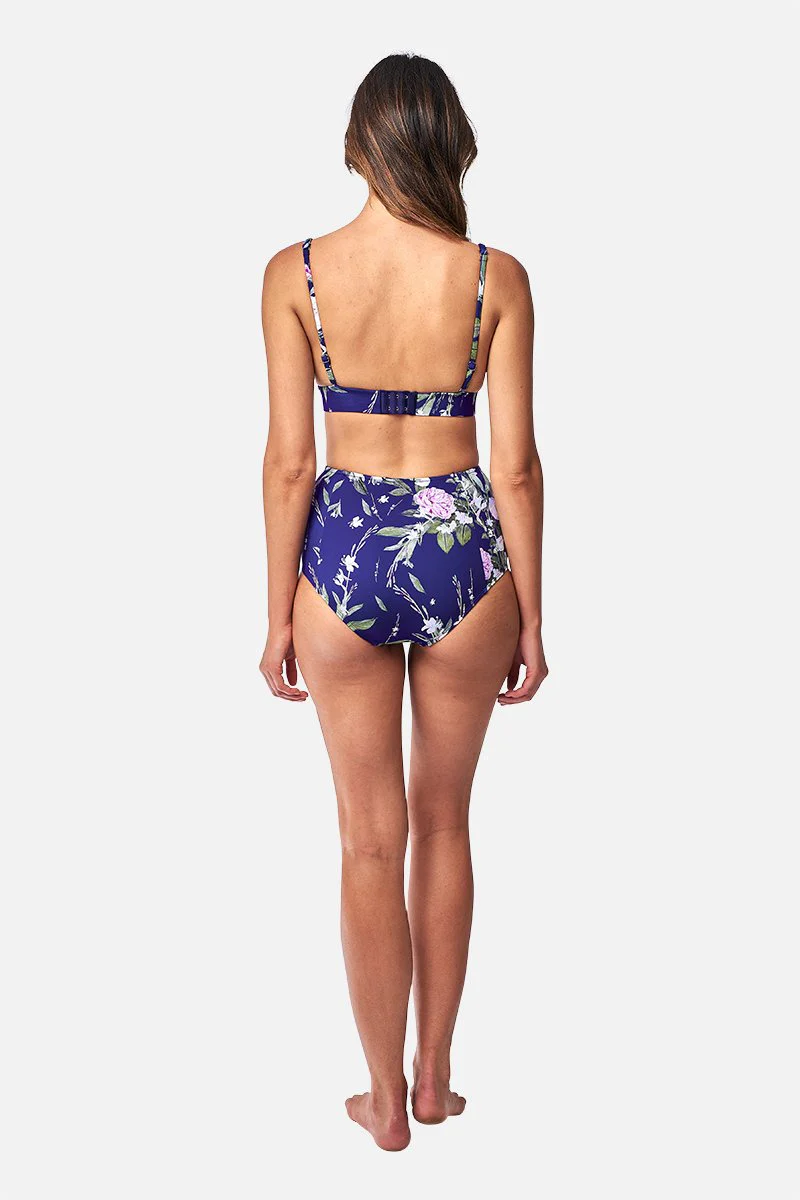 Never Say Never High-Waisted Bikini Bottom ROMANTIQUE NAVY - Image 5