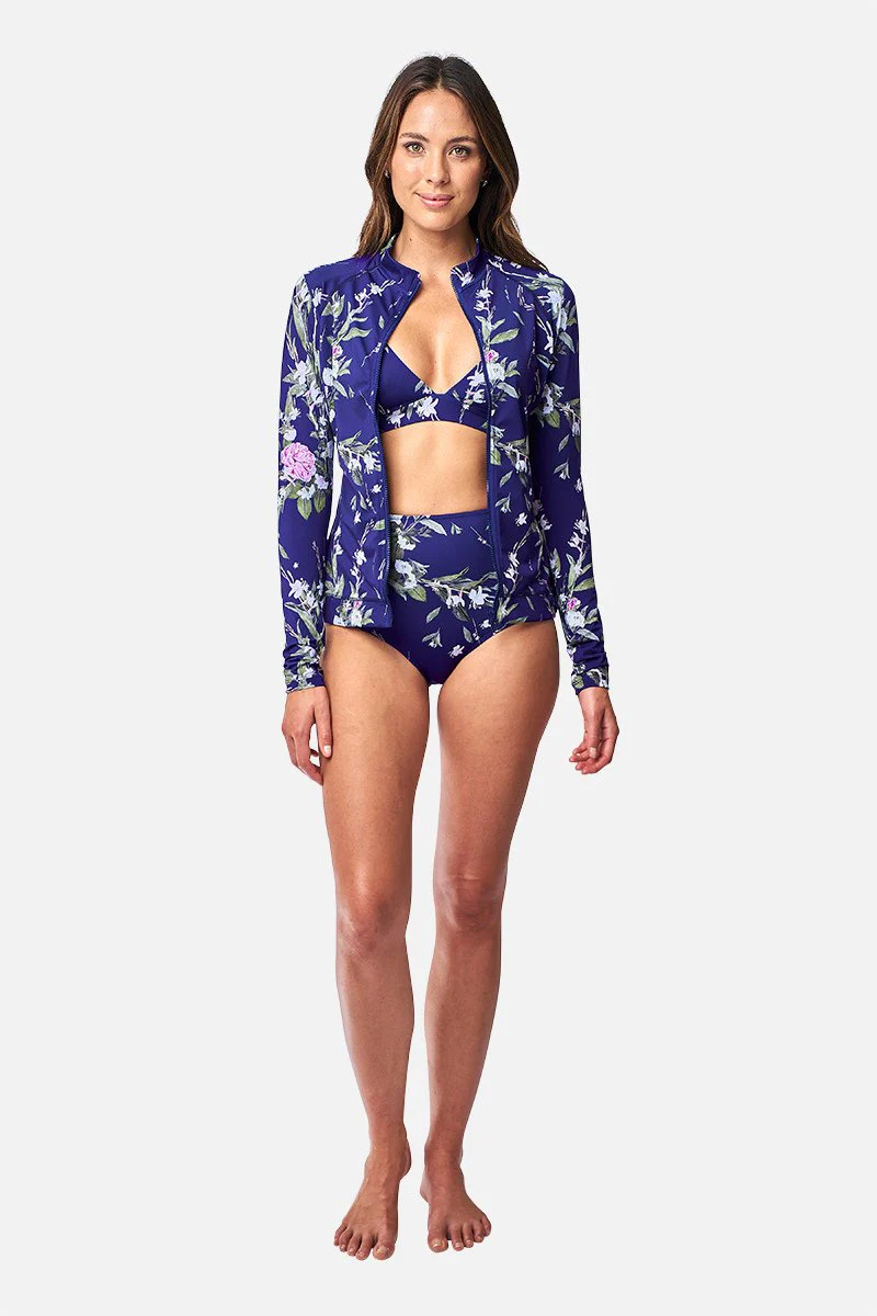 Never Say Never High-Waisted Bikini Bottom ROMANTIQUE NAVY - Image 6