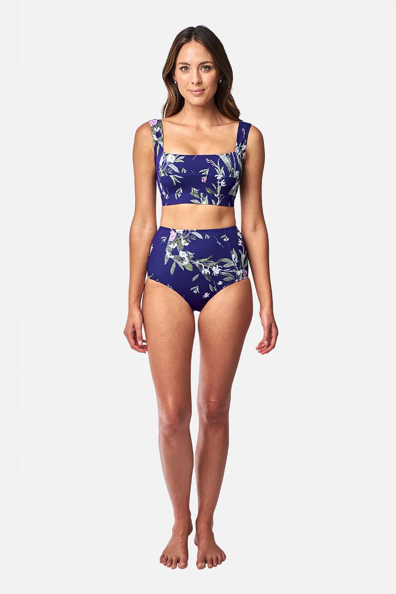 Never Say Never High-Waisted Bikini Bottom ROMANTIQUE NAVY - Image 9