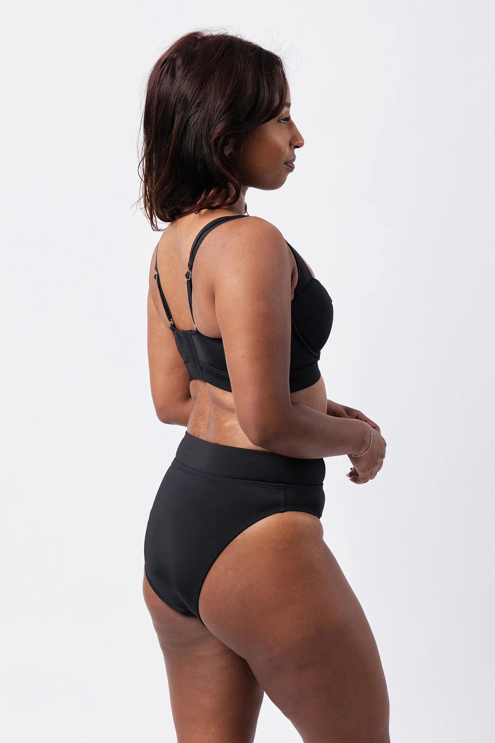 Original Bustier Balconette Bikini Bralette BLACK - Image 6