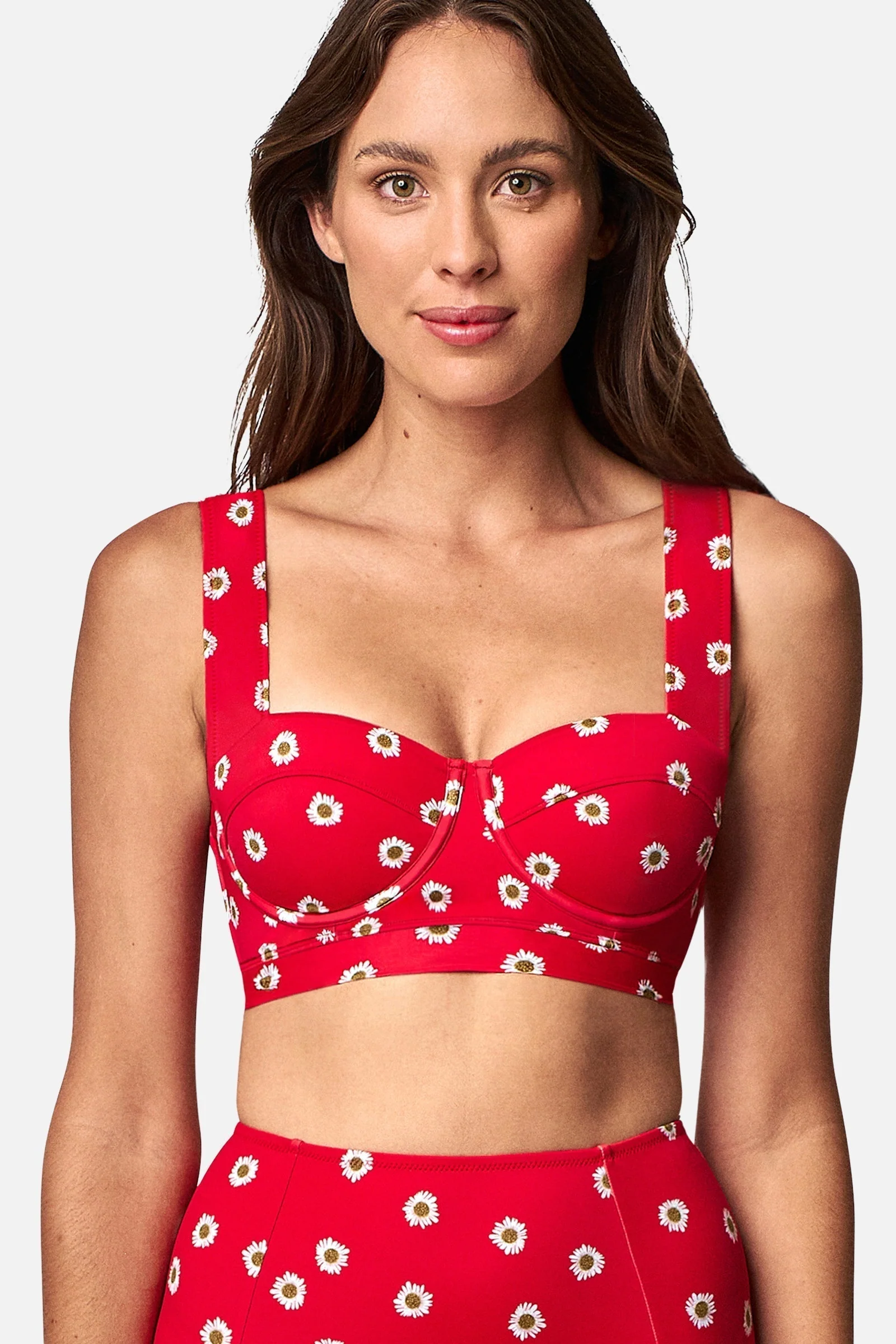 Original Bustier Balconette Bikini Bralette PAPER DAISY ROUGE