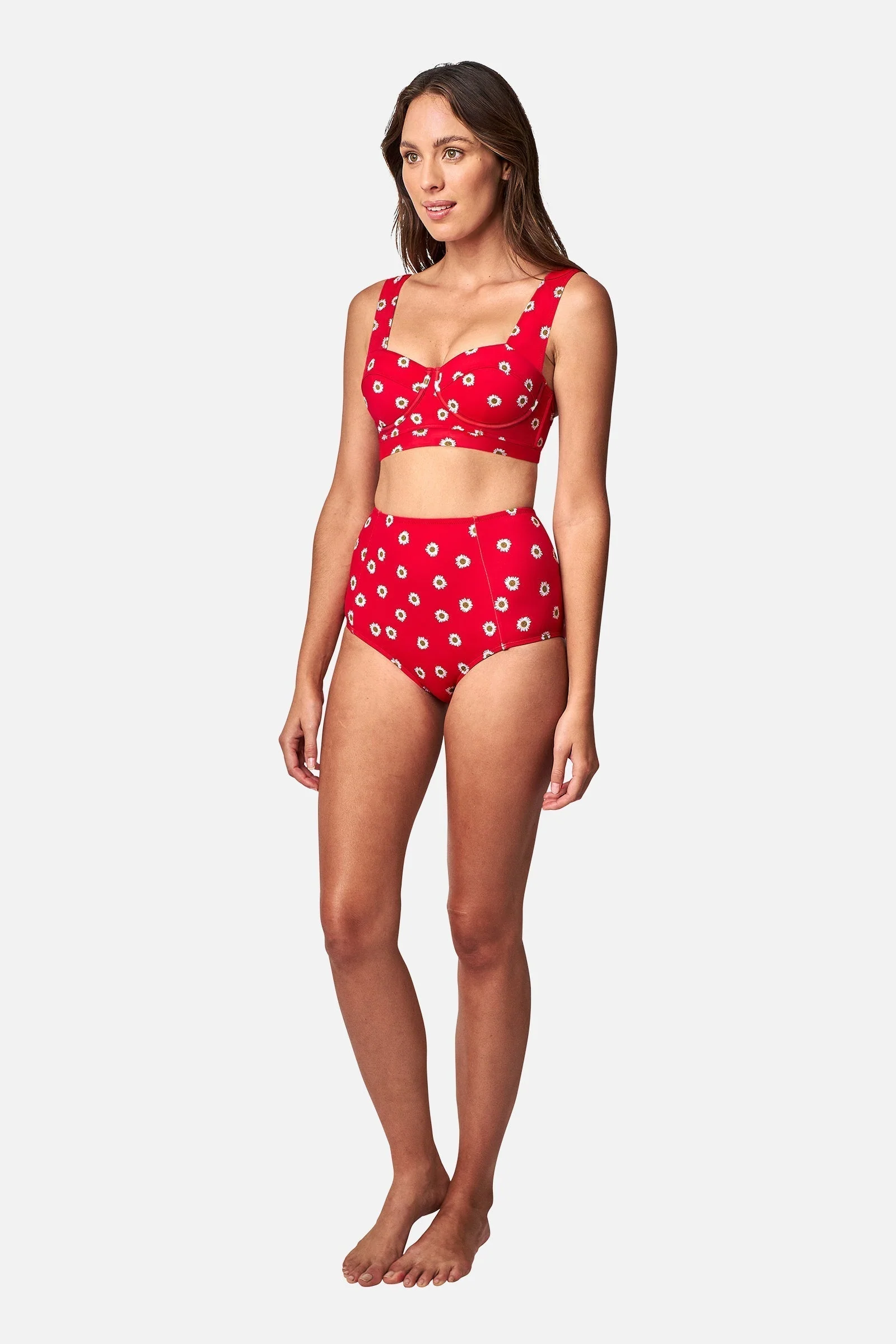 Original Bustier Balconette Bikini Bralette PAPER DAISY ROUGE - Image 3