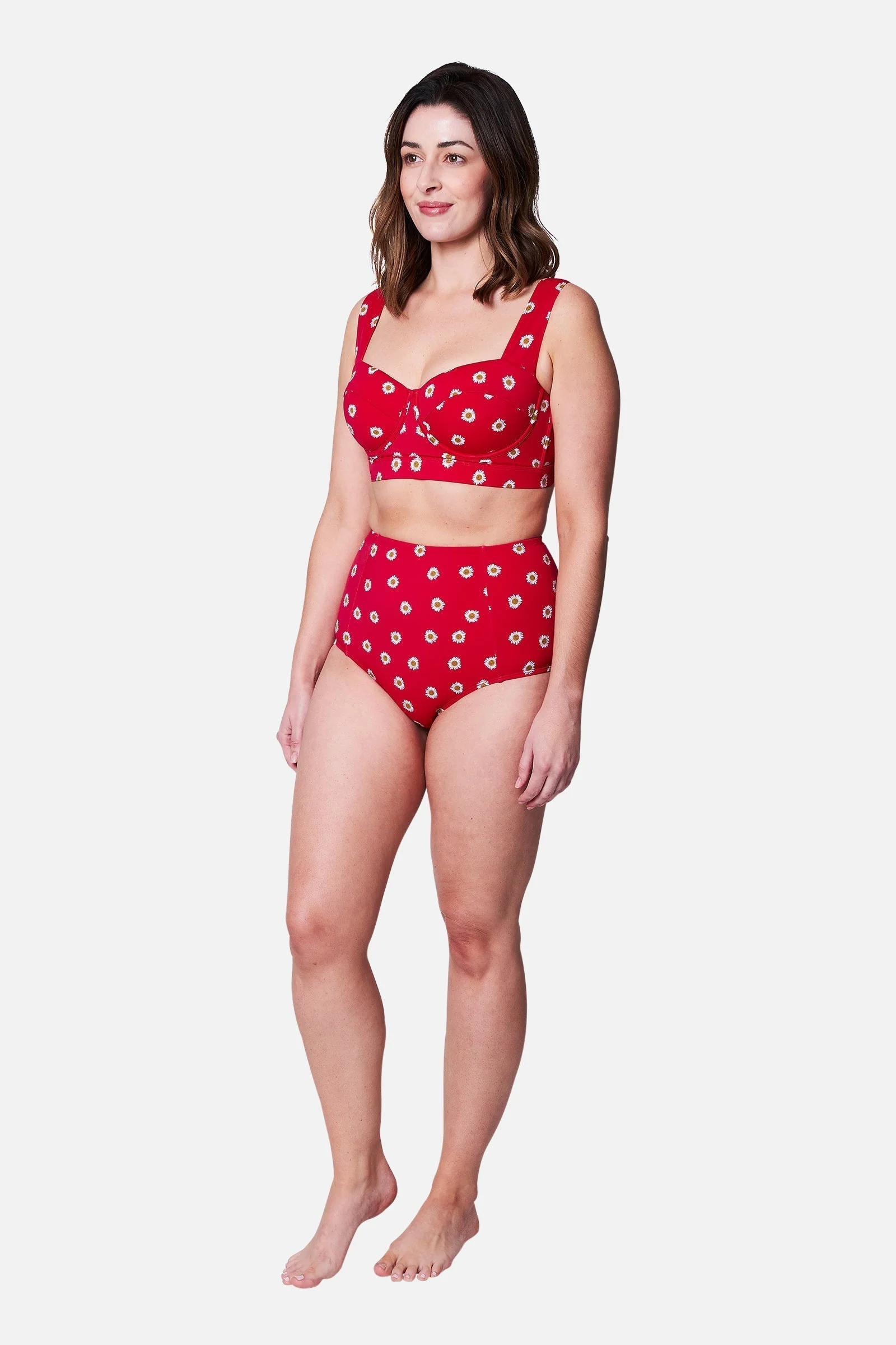 Original Bustier Balconette Bikini Bralette PAPER DAISY ROUGE - Image 6