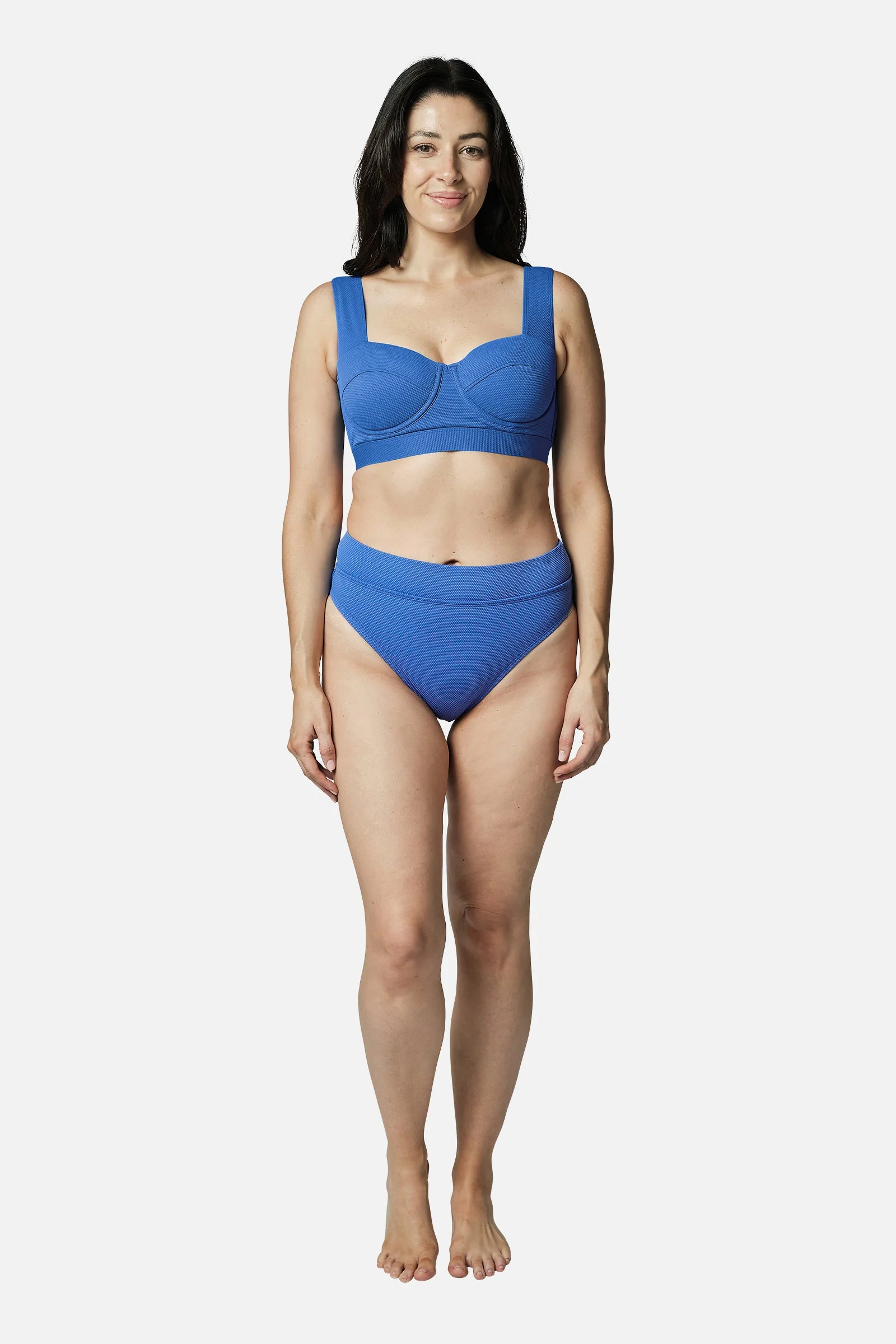 Original Bustier Balconette Bikini Bralette SKY BLUE TEXTURE - Image 5