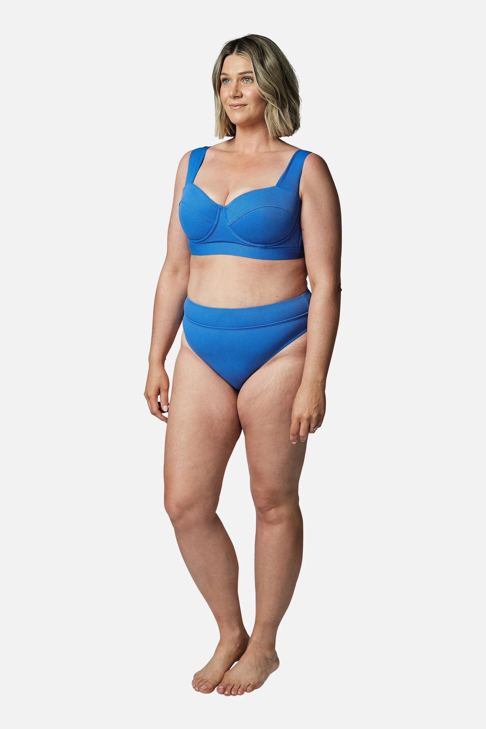 Original Bustier Balconette Bikini Bralette SKY BLUE TEXTURE - Image 9