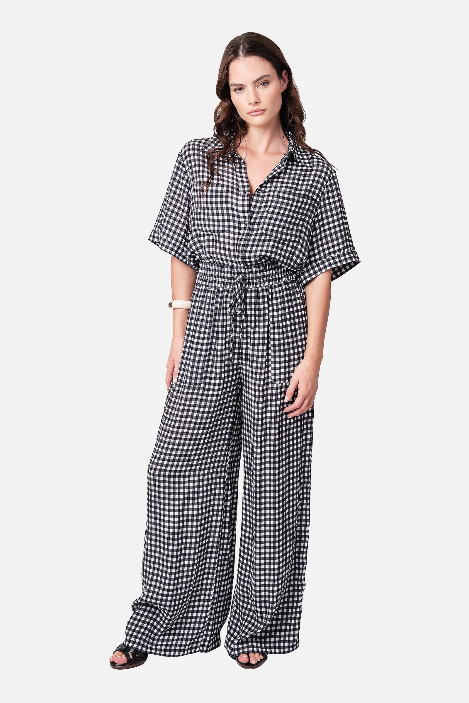 Palazzo Pants BLACK GINGHAM - Image 5