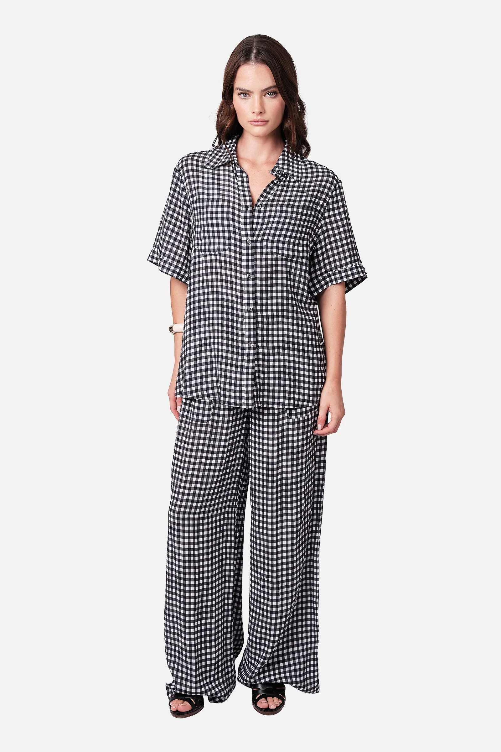 Palazzo Pants BLACK GINGHAM - Image 6