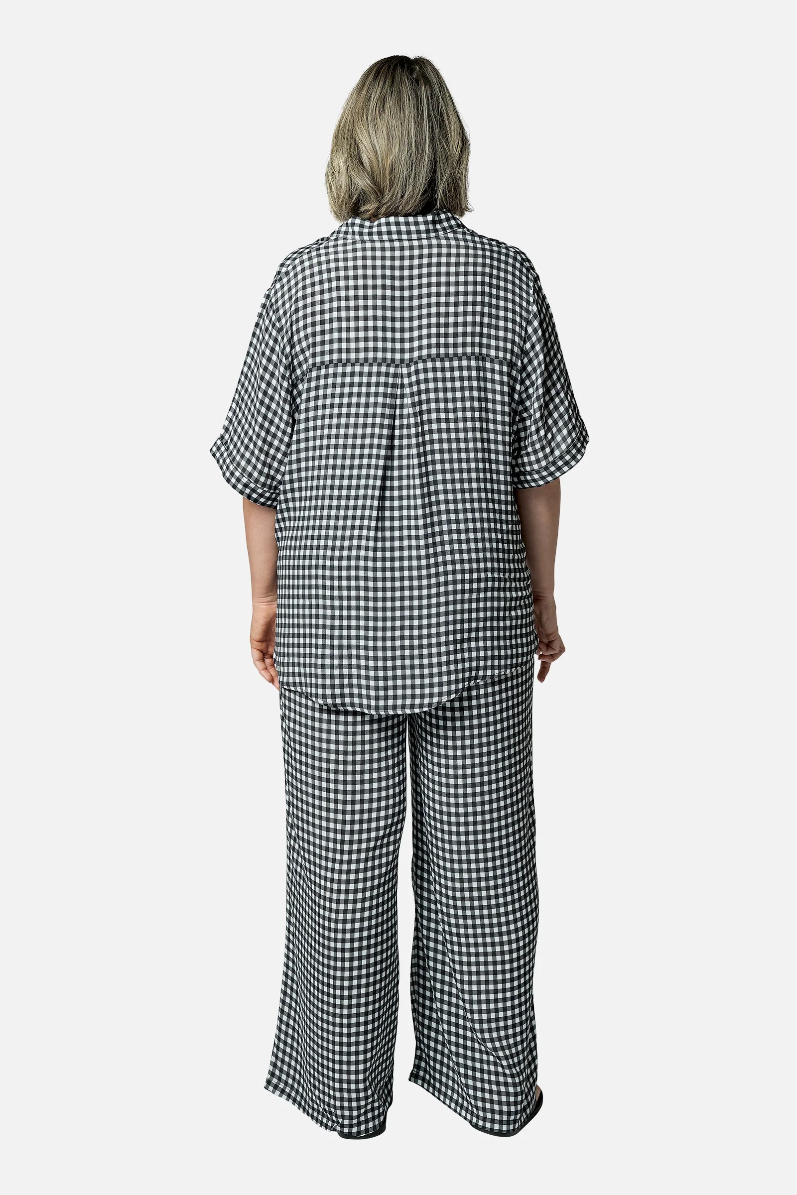 Palazzo Pants BLACK GINGHAM - Image 9