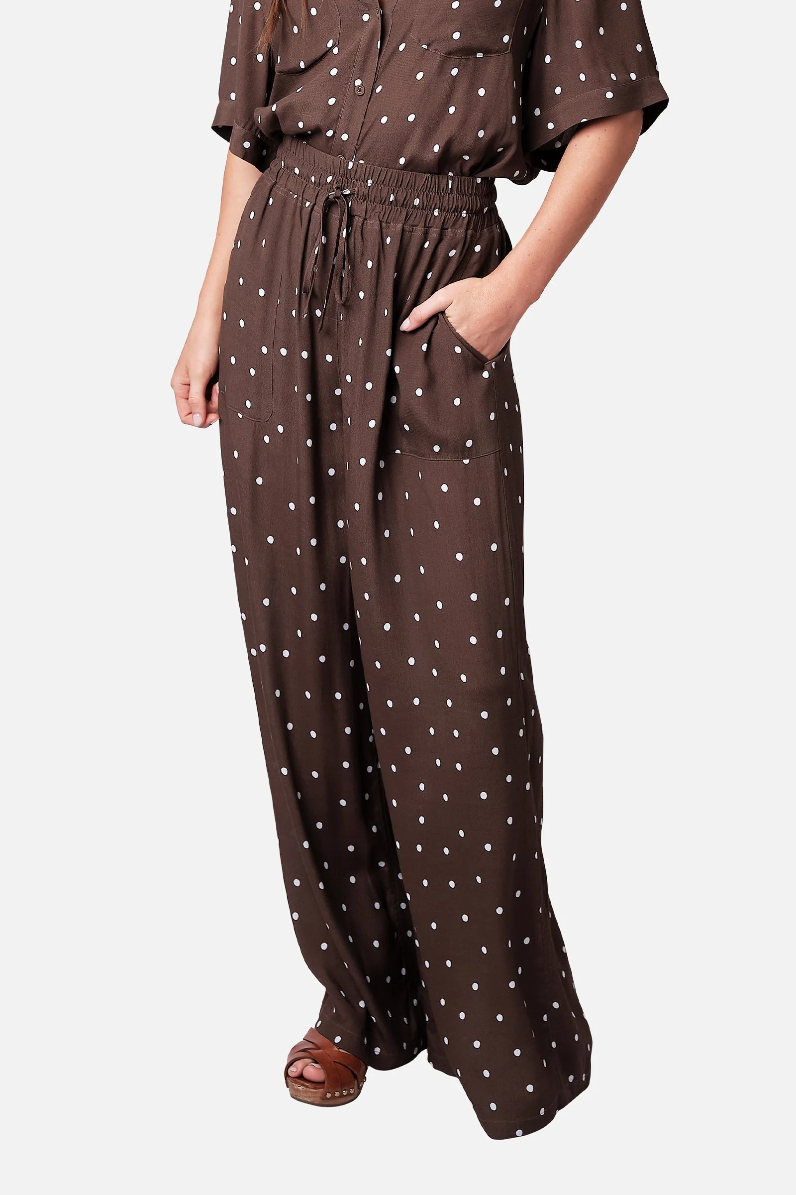 Palazzo Pants CHOCOLATE POLKA - Image 5