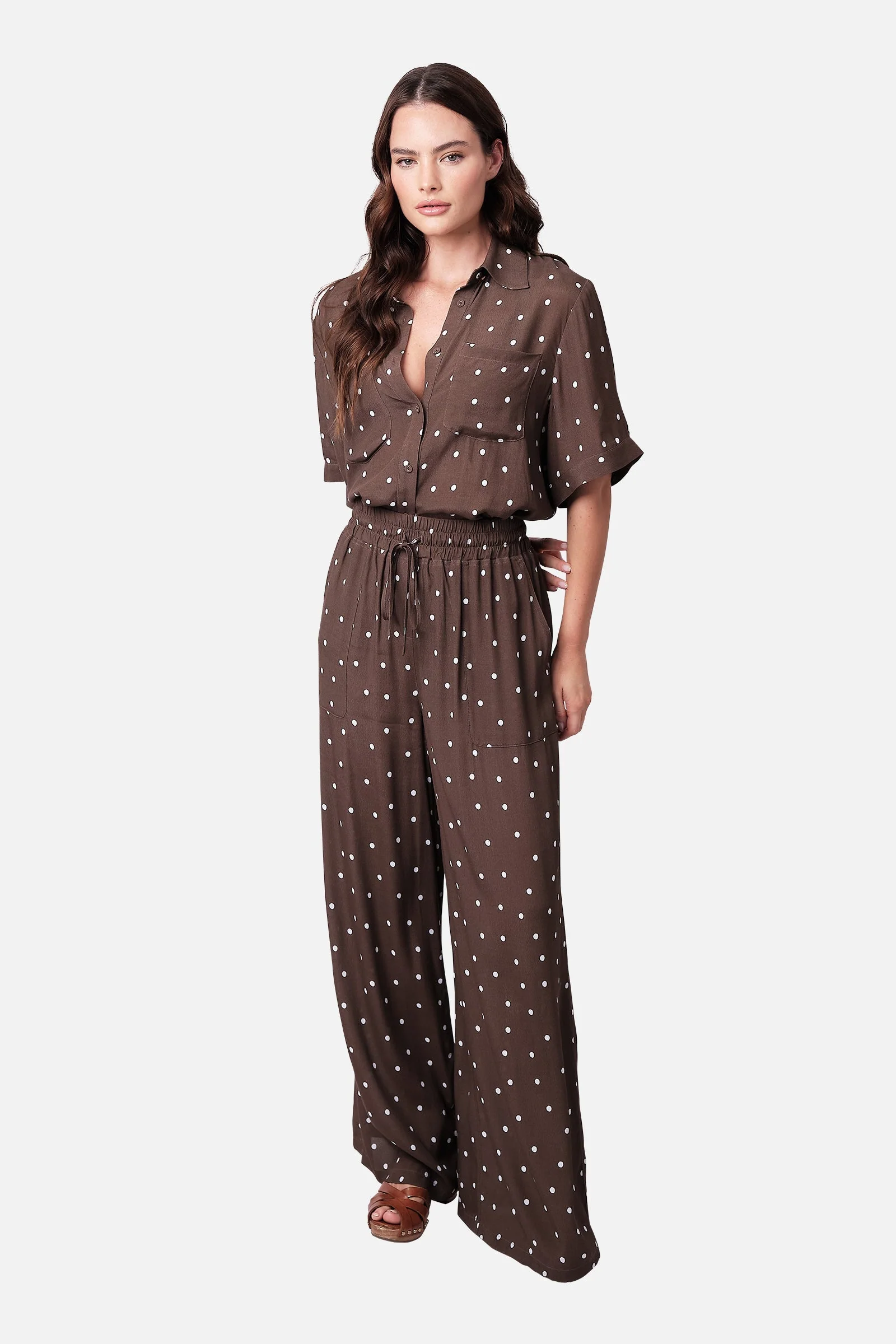 Palazzo Pants CHOCOLATE POLKA - Image 6