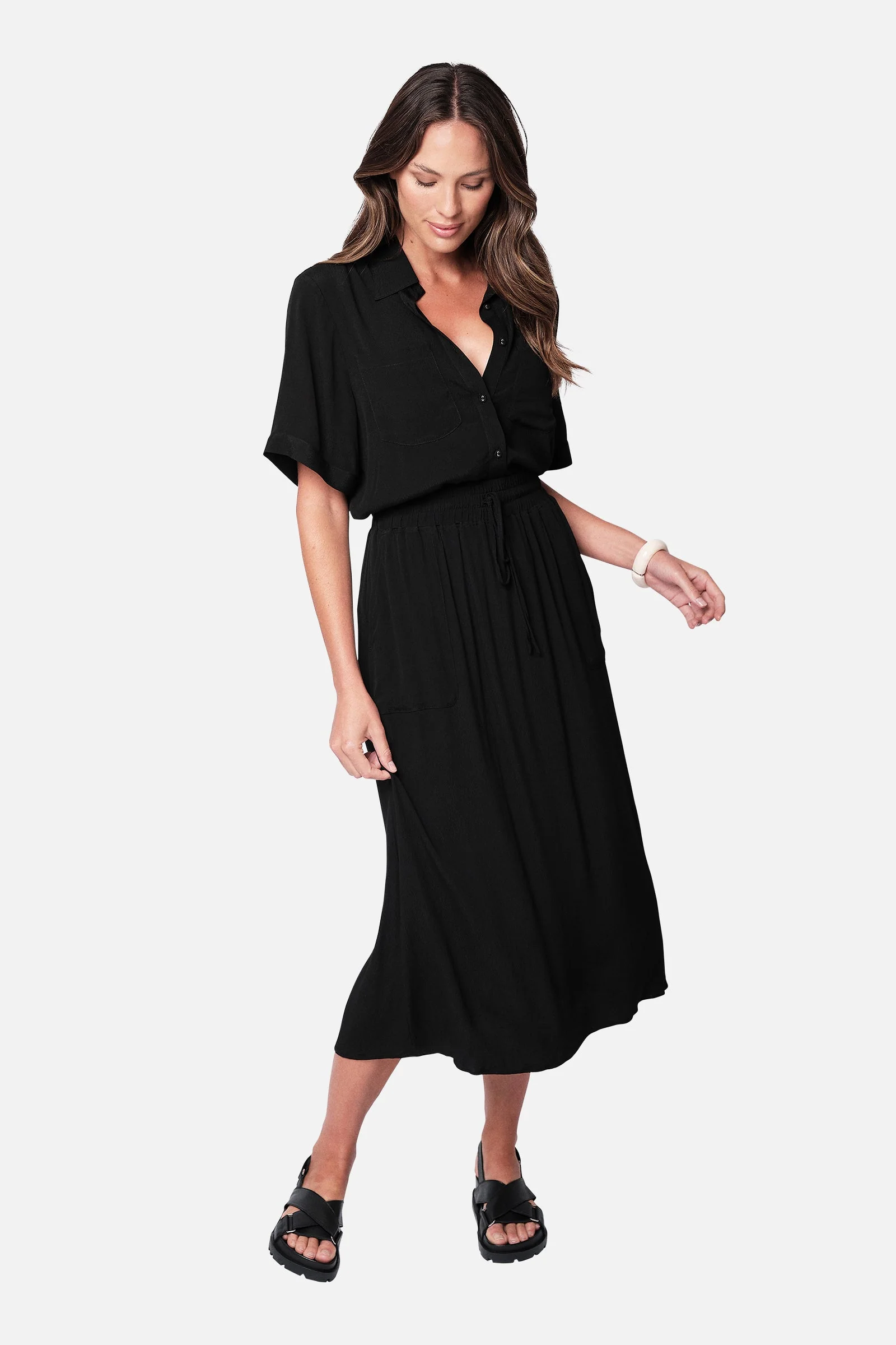 Midi Skirt BLACK